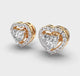 Heart Diamond Studs
