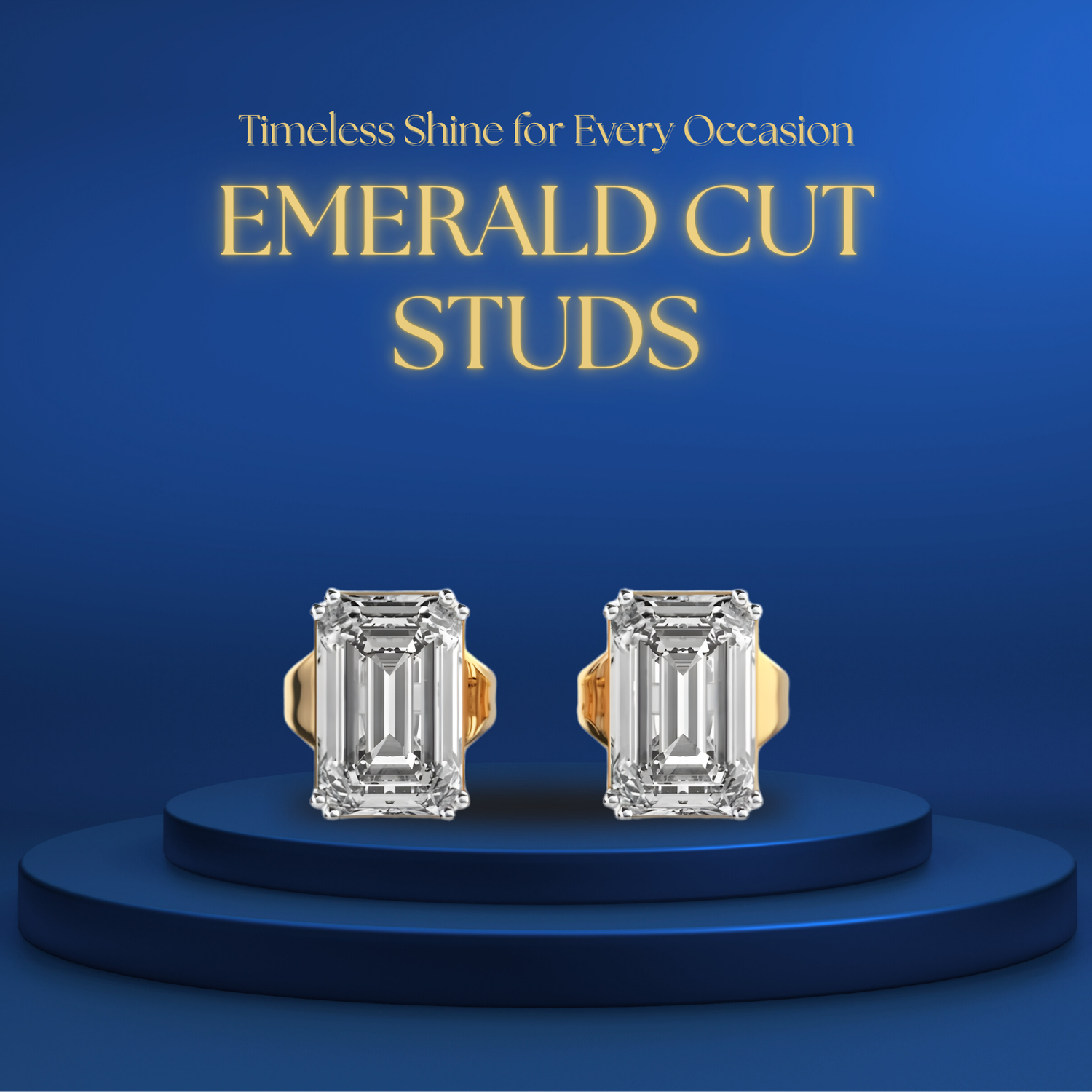 Emerald Diamond Studs
