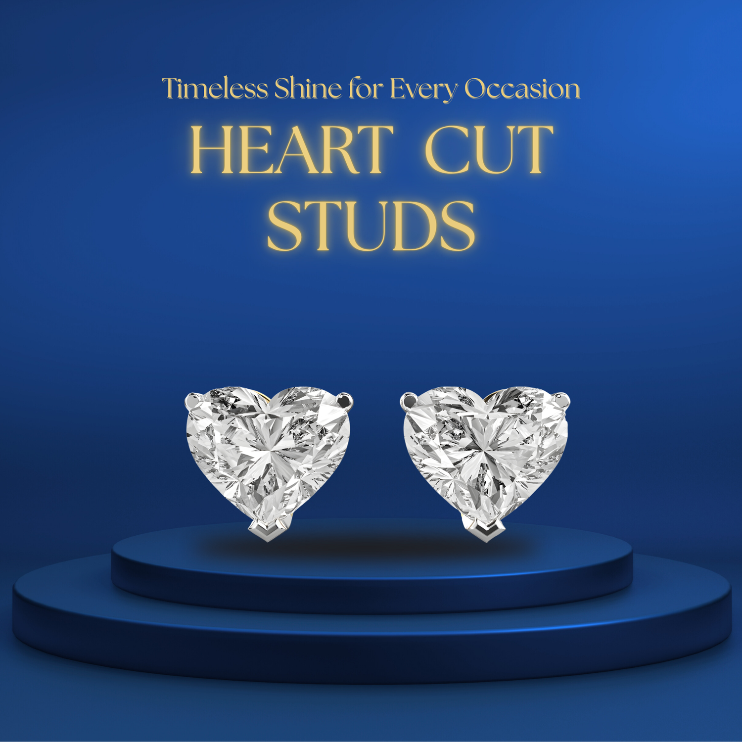 Heart Diamond Studs