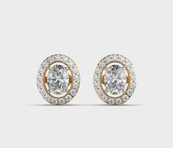 Oval Diamond Studs
